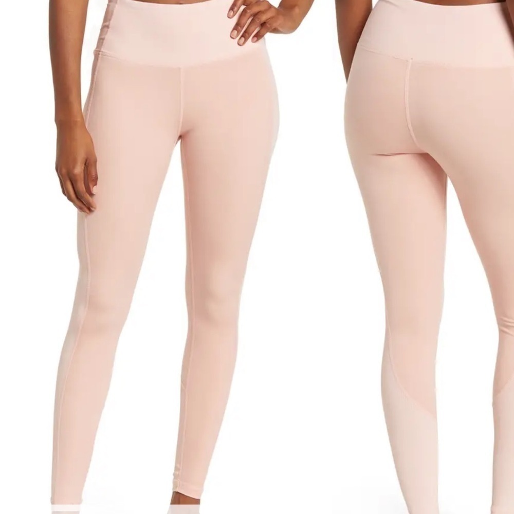90 DEGREE BY REFLEX Stone Wash High Rise Leggings Putty Pink Wash Size Large - Picture 12 of 12